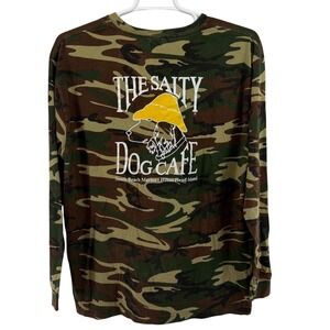 Salty Dog Cafe XL Long Sleeve Camo Graphic T-Shirt Hilton Head Island Cotton